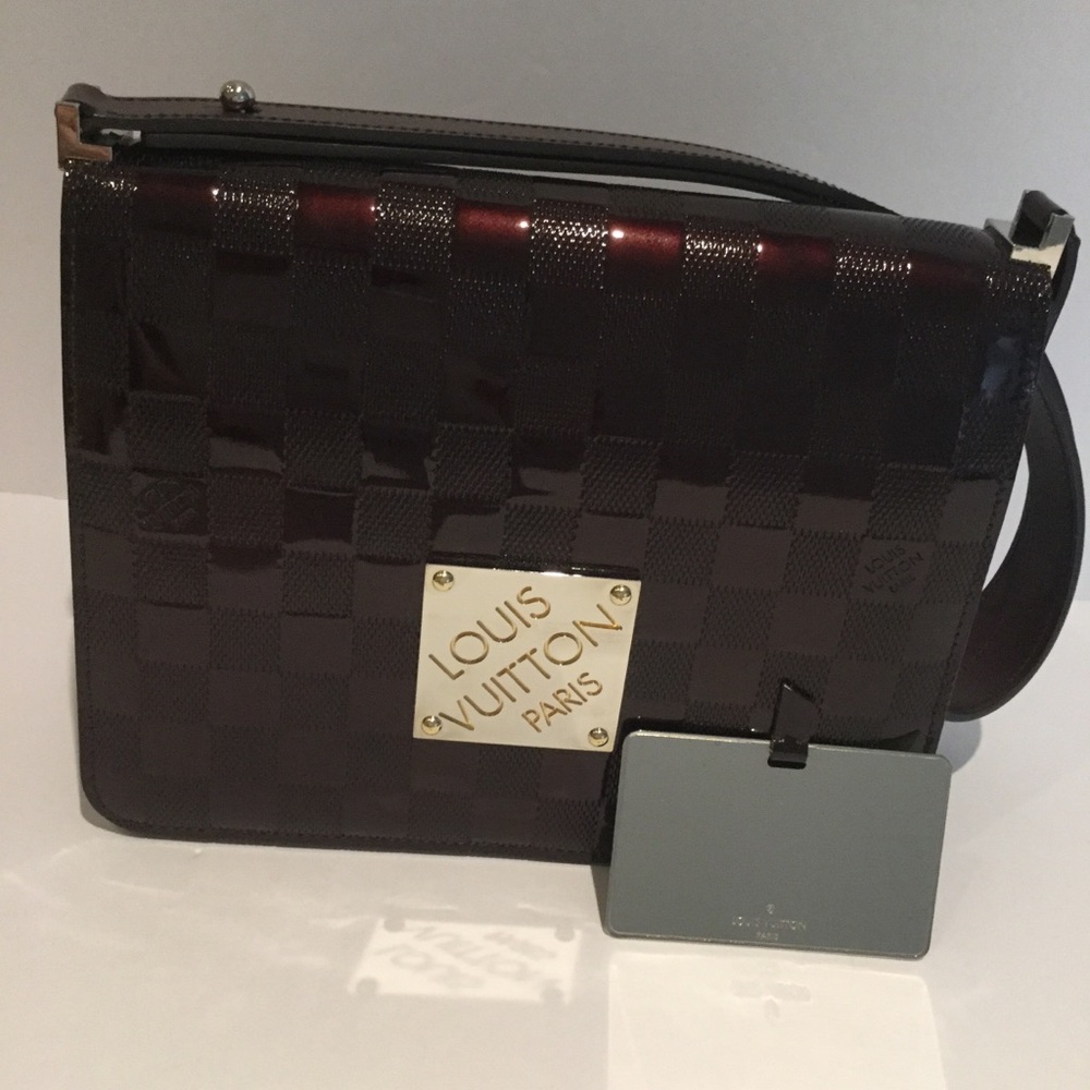 📌 SOLD 📌LOUIS VUITTON DAMIER BURGUNDY VERNIS BAG - Picture 2 of 8